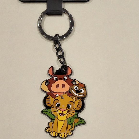 Loungefly Disney The Lion King Simba Pumbaa Timon Trio Keychain NEW - Picture 10 of 12